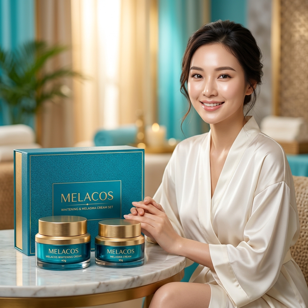 Bộ Kem Dưỡng Trắng & Mờ Thâm Nám Melacos Cao Cấp